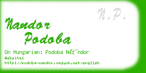 nandor podoba business card